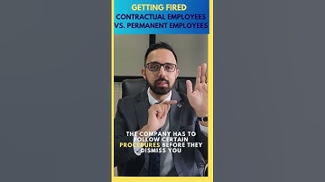 Getting Fired - Contract Employee vs Permanent Employee #employee #employmentcontract #employmentlaw