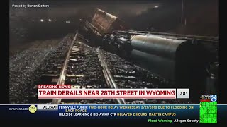 Train derails near 28th Street in Wyoming