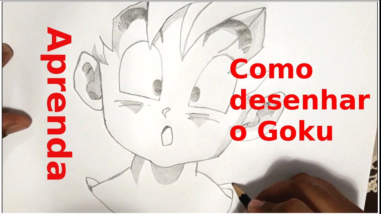 Como desenhar o GOKU (Dragonball) passo a passo, fácil e rápido 