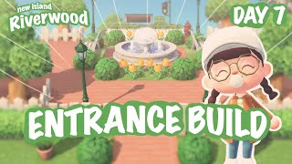 NORMCORE FOUNTAIN ENTRANCE ⛲️  Let's build a park for Riverwood! | Animal Crossing New Horizons