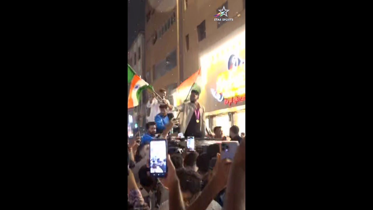 A grand celebration in Hyderabad for the world champion, 