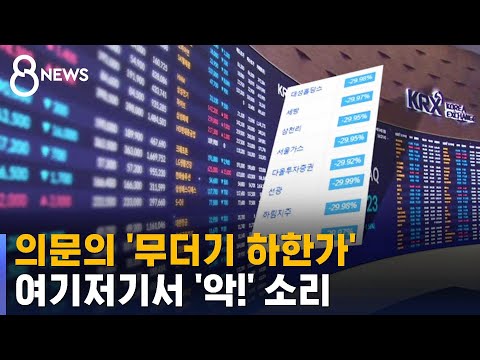 8개 종목이 한꺼번에 하한가…오늘 증시 대체 무슨 일이 / SBS 8뉴스