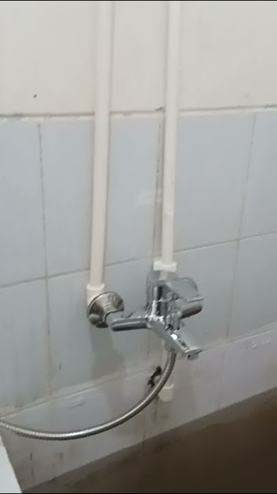 Instalasi pemipaan Water Heater dengan pipa ppr luar tembok