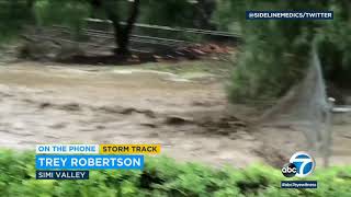 Torrent of water tears through Challenger Park in Simi Valley I ABC7
