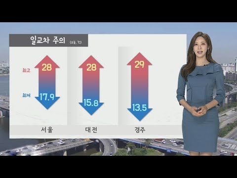 [날씨] 맑은 날씨 속 큰 일교차…동해안 너울 주의 / 연합뉴스TV (YonhapnewsTV)