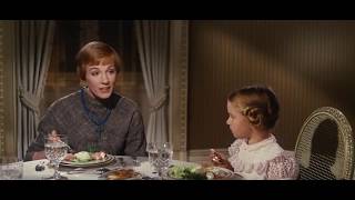HD II Dinner / Pinecone scene  Maria and Captain von Trapp and his children from The sound of music