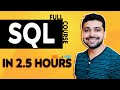 Sql tutorial for beginners  full sql course in hindi
