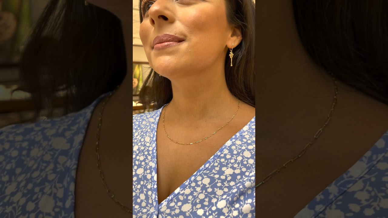 20" 2.5mm Paperclip Chain in Gold