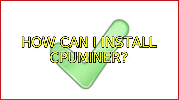 Ubuntu: How can I install cpuminer?