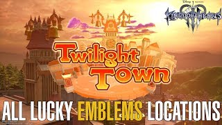 Kingdom Hearts 3 - All Lucky Emblems Locations Twilight Town (Hidden Mickey)