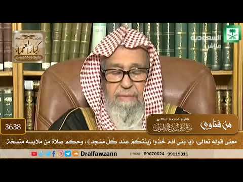 [3638] معنى قوله تعالى: ﴿يا بني آدم خذوا زينتكم عند كل مسجد﴾، وحكم صلاة من ملابسه متسخة