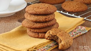 Healthy Ginger Cookies (Glutenfree, Paleo) Soft and Chewy, Without Molasses!