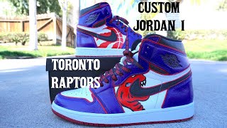 vocal compañera de clases Precipicio Air Jordan 1 Bloodline Custom (Toronto Raptors) - YouTube