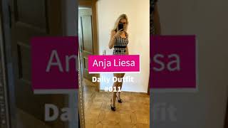 Black & White Dress, Nylon Tights & Louboutin Lady Peep 150Mm - Daily Outfit With Anja Liesa 011