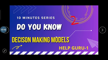#management #ugcnet #decisionmaking ||Decision Making Models- MBA/BBA/UGC NET