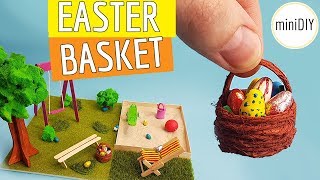 DIY Miniature Easter Basket Easter Eggs and Zen Garden by miniDIY 18,130 views 6 years ago 3 minutes, 26 seconds