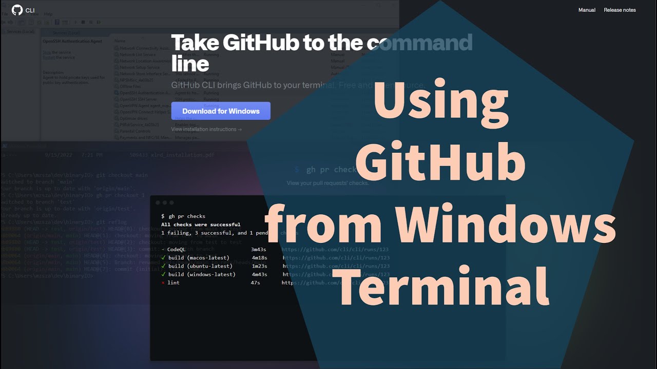 using GitHub from Windows Terminal - YouTube