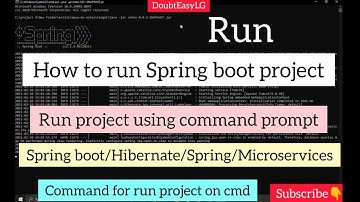 How to run Spring Boot project in command prompt || Run Spring boot application and deploy
