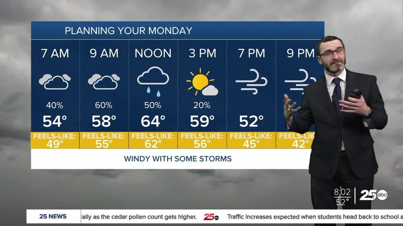Storms possible on this windy Monday | 25 Morning Weather - YouTube