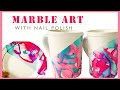 Marble Art with Nail Polish DIY | Learn how very easily you can give marble look to old objects.