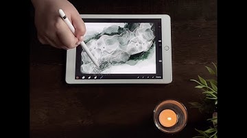 Green and Gold | Abstract Alcohol Ink | Procreate