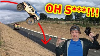 Giant RC Car FAIL - Lands in Public Highway