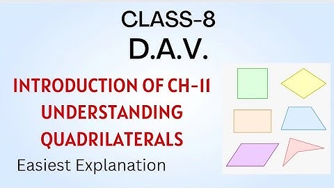 Class-8th | Introduction of CH-11 Understanding Quadrilaterals | Basics of CH-11 | Must Watch