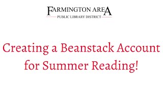 Creating a Beanstack Account