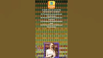 Swift In Swift how can we set the environments variables