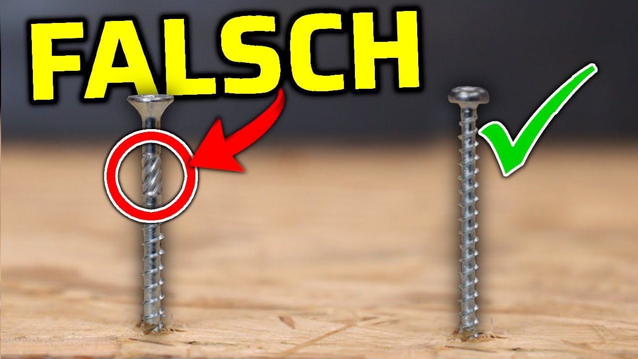 99% ALLER ANWENDER nutzen SCHRAUBEN nicht KORREKT! | Q&A  