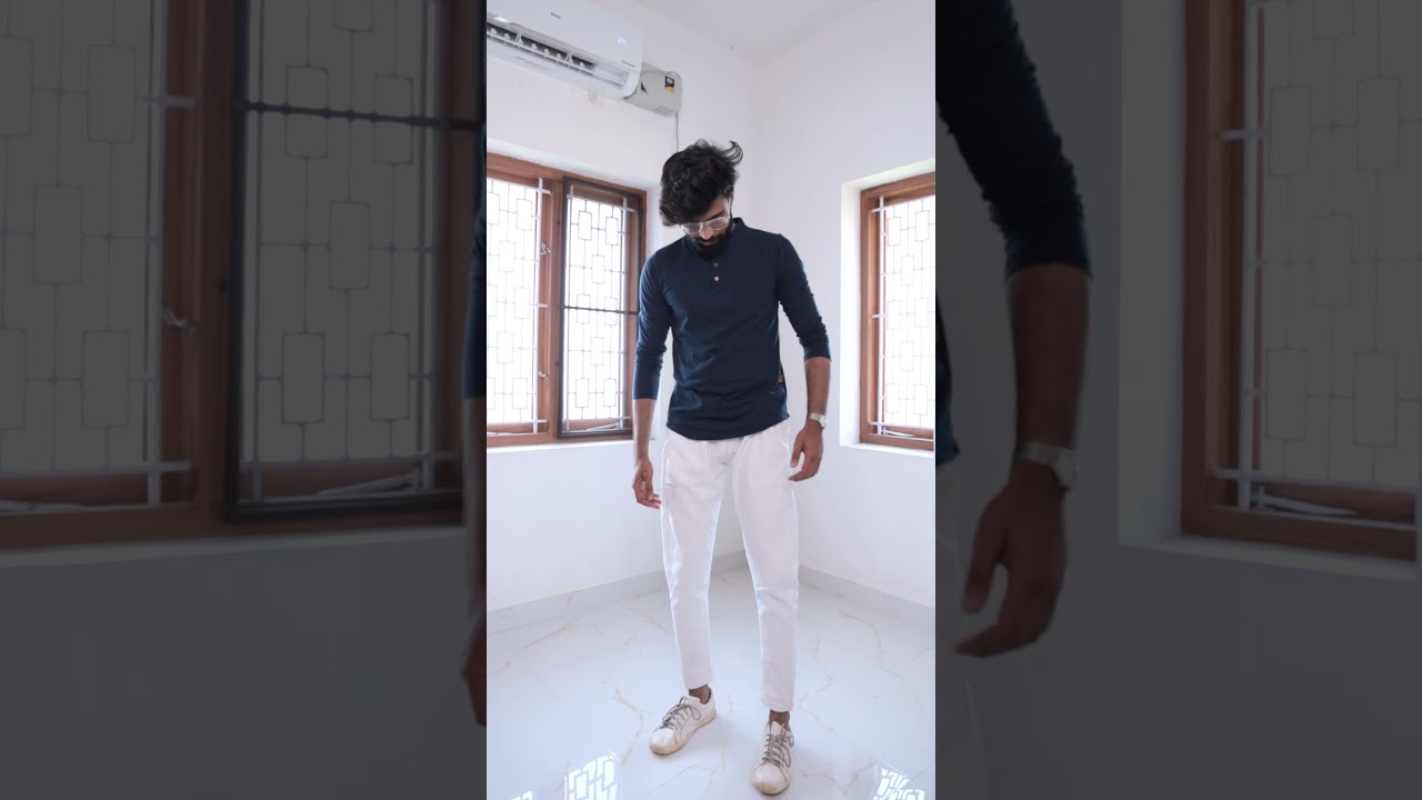 4 WAYS TO STYLE A BLUE HENLEY T-SHIRT | LINK IN COMMENTS