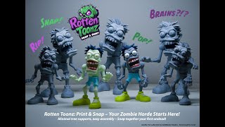 Rotten Toonz Chucky Chompers Print Snap Zombie Figure