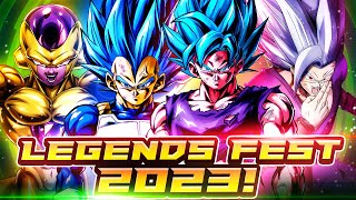 THE FULL LEGENDS FEST 2023 TEAM! GREAT SYNERGY ALL AROUND! READY FOR PT.2! | Dragon Ball Legends
