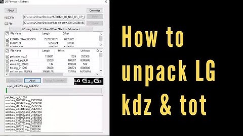 How to extract LG kdz or tot firmware