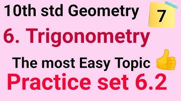 10th std Geometry practice set 6.2 Trigonometry Lesson 6 Class 10 Practice set 6.2 Geometry