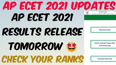 AP ECET 2021 Results Release Tomorrow 🤩//AP ECET 2021 Results//AP ECET 2021 Rank Card