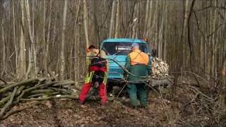 OPTIMOG 20190223 Mit zwei Unimog 411 im Schlagraum