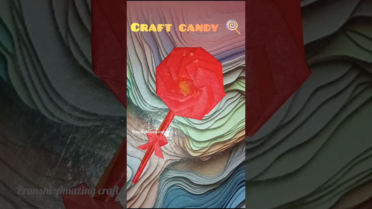 fold a candy shaped magic wand out of paper # paper craft # diy @ pranshi amazing craft # YouTube