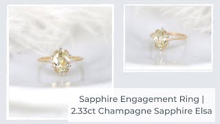 Rosados Box 2.33ct Elsa Champagne Sapphire and Diamond Engagement Ring