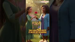The Moon's Lesson:Sharing Light in the Dark Night: #ai  #movie ##3d #animation #shortvideos #viral