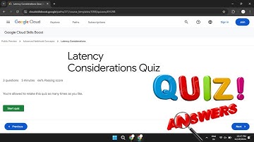 Latency Considerations Quiz Answers | #qwiklabs | #cloudwalabanda