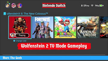 Wolfenstein 2, Switch TV Mode Gameplay
