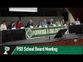 Monday, November 27, 2023 - PSD School Board Meeting