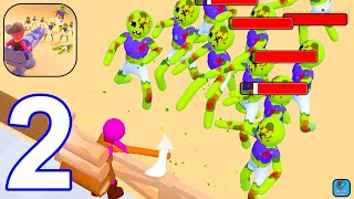 Hyper Survive 3D - Gameplay Walkthrough Part 2 Turrent Upgdare New Level Zombie Fight (iOS,Android)