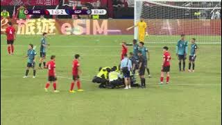 Lion's Ilhan Fandi forced off after injury amid penalty box chaos! | AFC Asian Cup 2027 Qualifiers