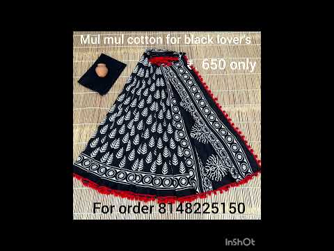 mulmulcottonsarees  for black lover's.. in sri collection.. support friends 🙏🙏