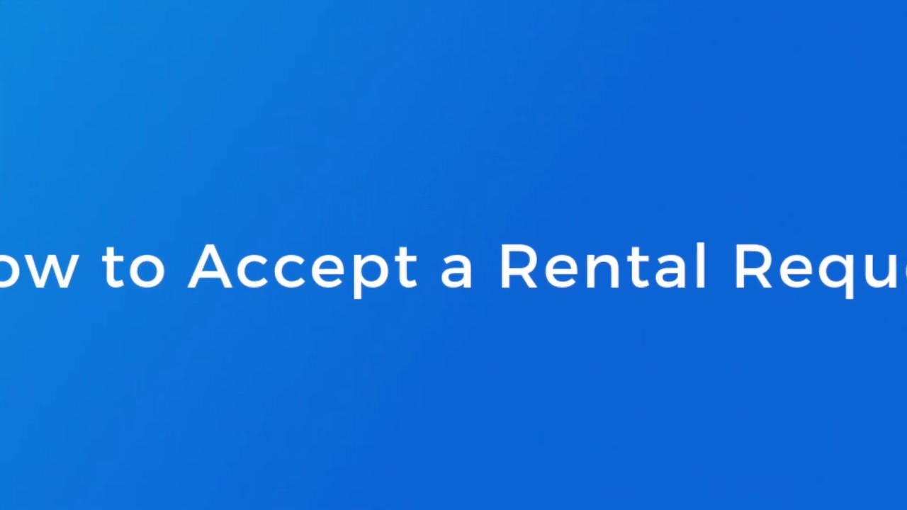 How to Accept a Rental Request YouTube