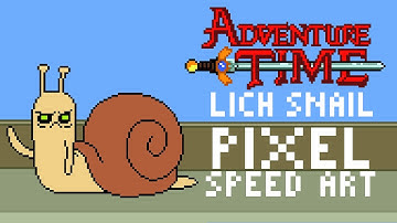 Adventure Time Lich Snail Pixel Speed Art by PXLFLX