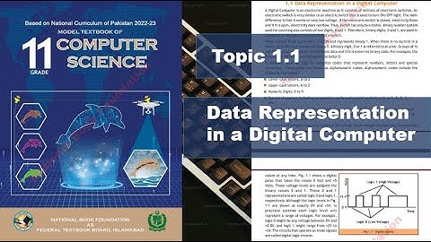 1.1 Data Representation in a Digital Computer | Class 11 Computer Science | FBISE 2024