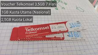 Review Voucher Telkomsel 3,5Gb 7 Hari